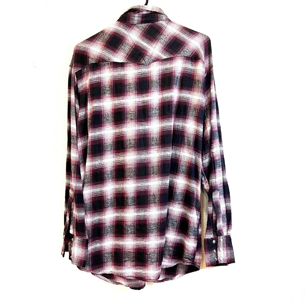 Bit & Bridle Western Shirt Men's Pearl Snaps Cowboy Rodeo Size Large Plaid Ranch - Picture 2 of 6